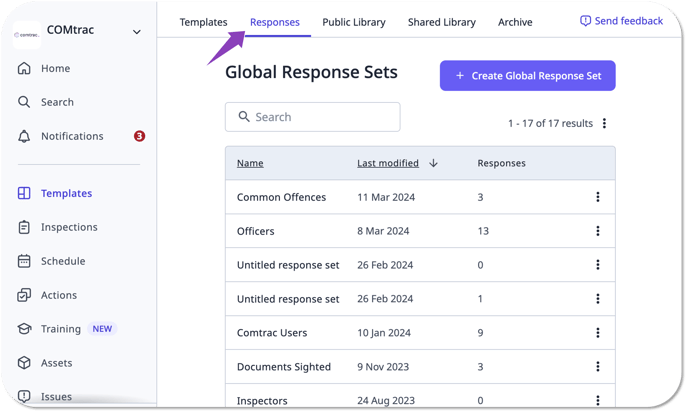 Global Response Set