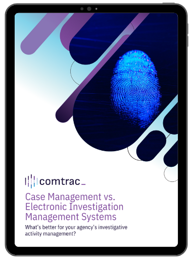 Case Management vs Electronic Investigation Management - iPad